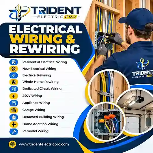 Electrical wiring and rewiring services graphic