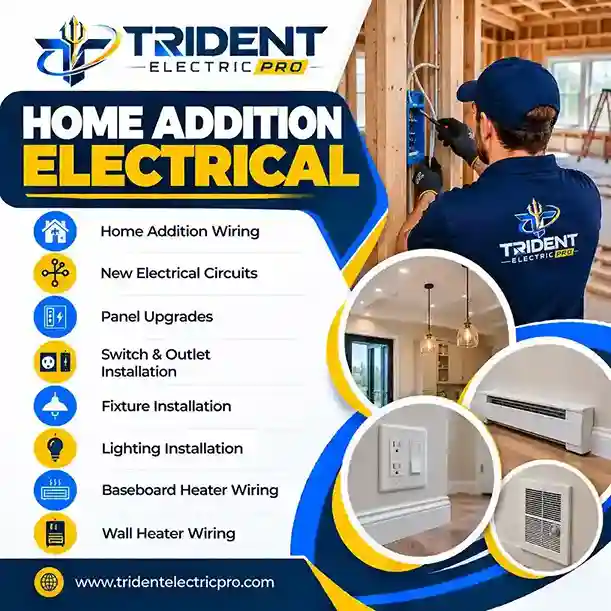Home addition electrical services graphic